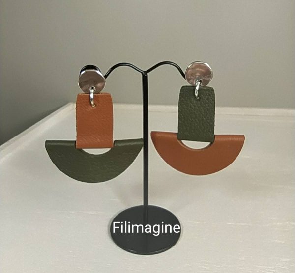 boucles d'oreilles cuir