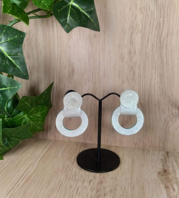 boucles d'oreilles en cuir réversibles