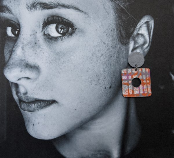 boucles cuir peint à la main