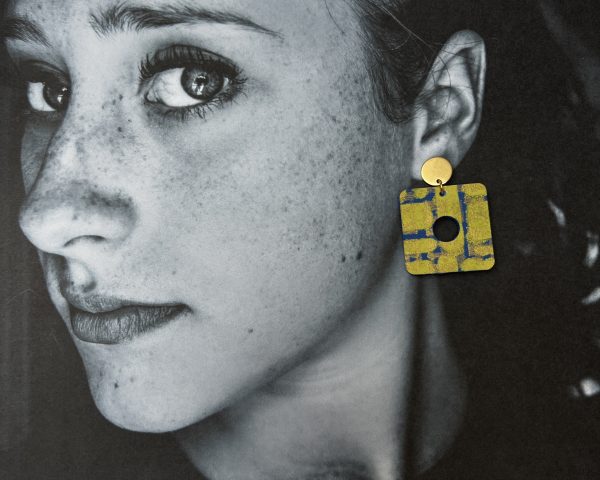 boucles cuir peint à la main