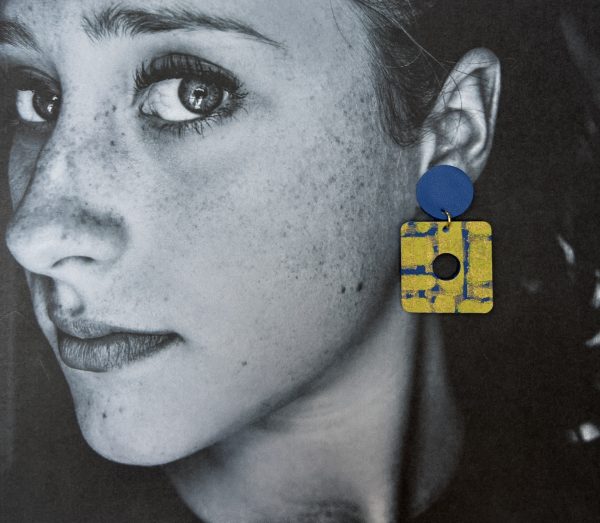 boucles cuir peint à la main