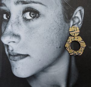 boucles cuir peint à la main