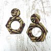 boucles cuir peint à la main