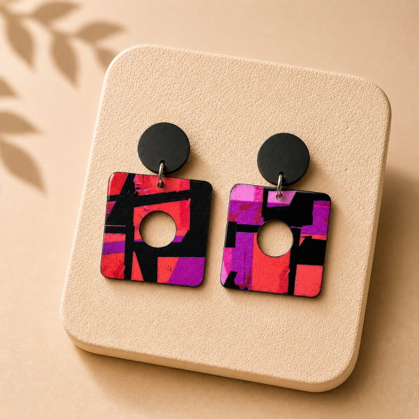 boucles d'oreilles en papier