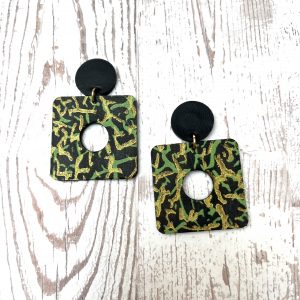 boucles cuir peint à la main