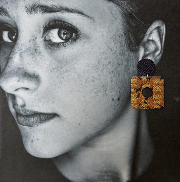 boucles cuir peint à la main