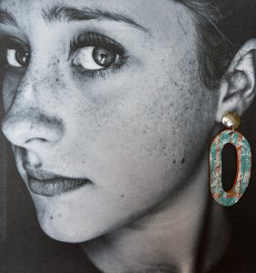 boucles cuir peint à la main