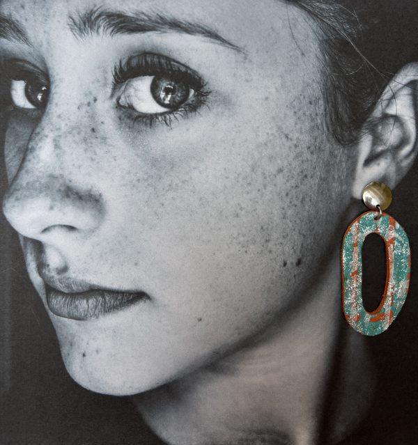 boucles cuir peint à la main