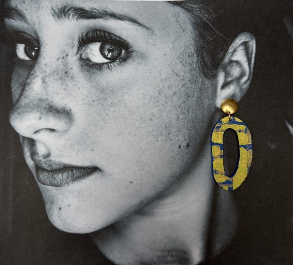 boucles cuir peint à la main