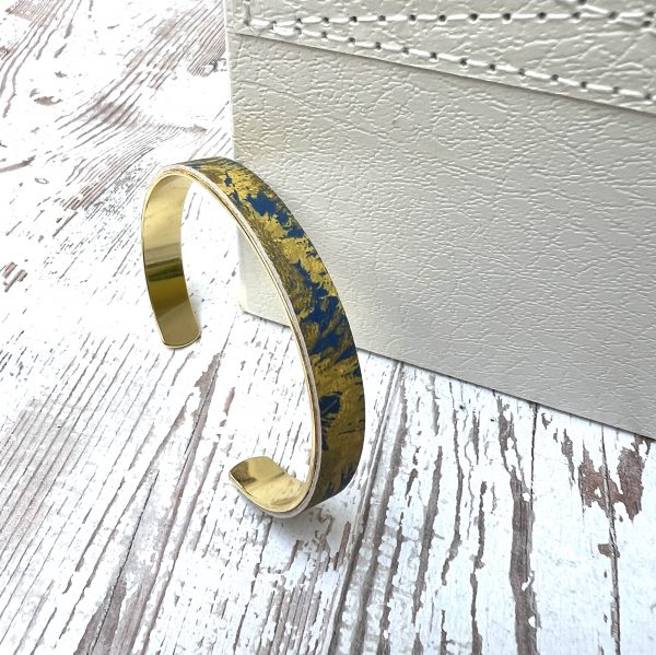 bracelet cuir peint à la main