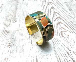 bracelet cuir peint à la main