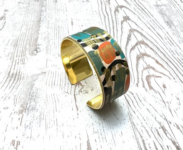 bracelet cuir peint à la main