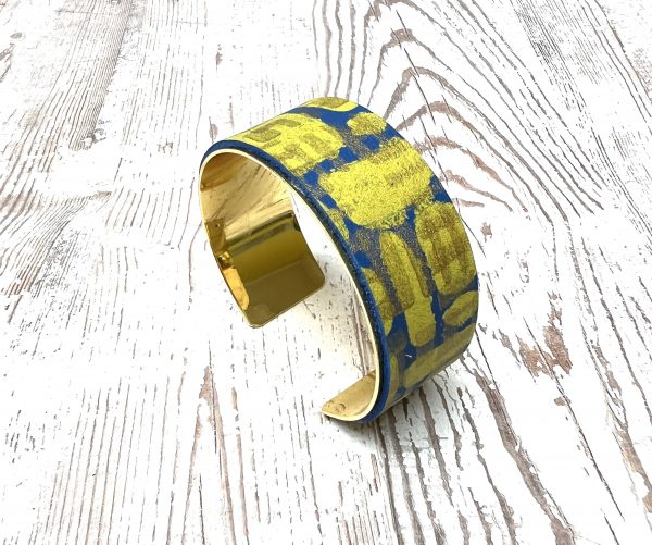 bracelet cuir peint à la main