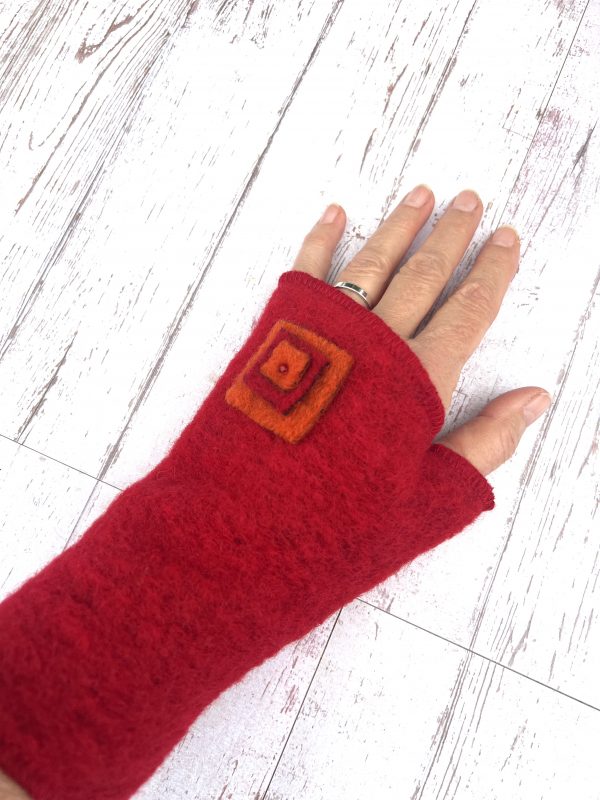 Mitaines en laine bouillie