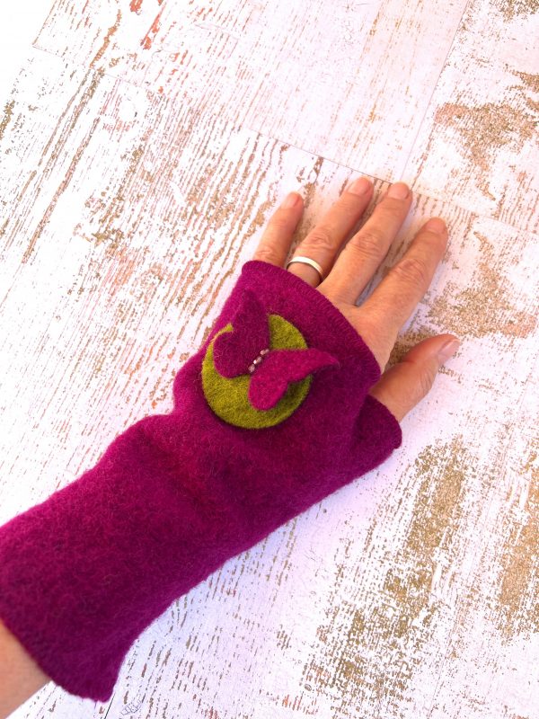 Mitaines en laine bouillie