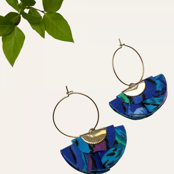 boucles créoles éventail