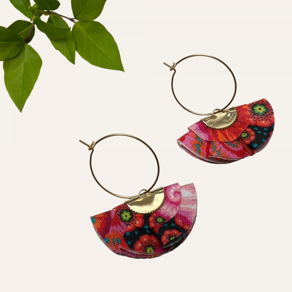 boucles créoles éventail