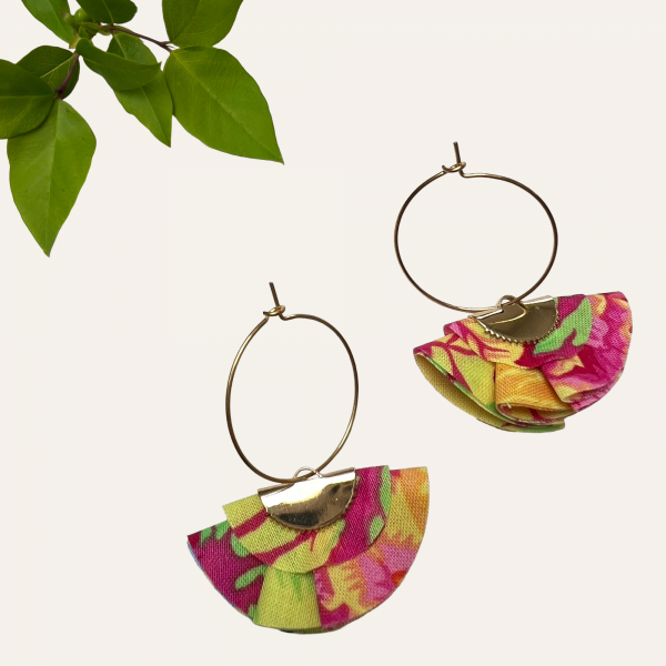 boucles créoles éventail