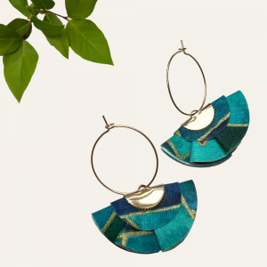 boucles créoles éventail