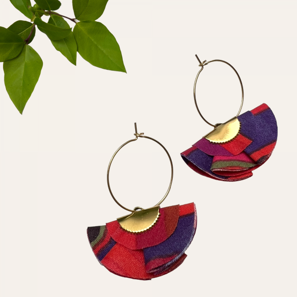 boucles créoles éventail