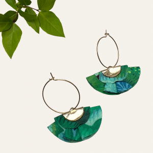 boucles créoles éventail