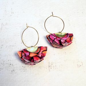 boucles créoles éventail