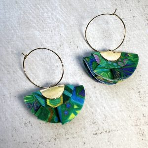 boucles créoles éventail