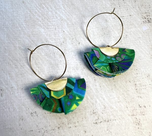 boucles créoles éventail