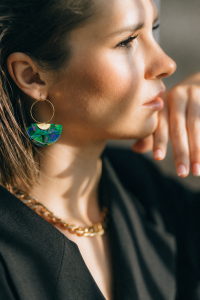 boucles créoles éventail