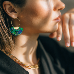 boucles créoles éventail