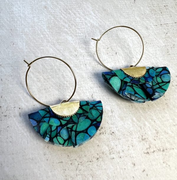 boucles créoles éventail