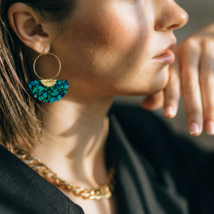 boucles créoles éventail