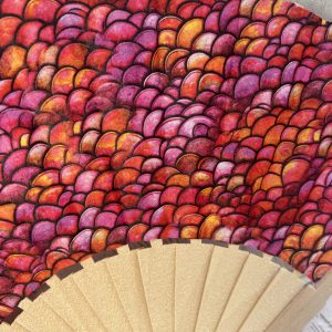 éventail en tissu de créateur