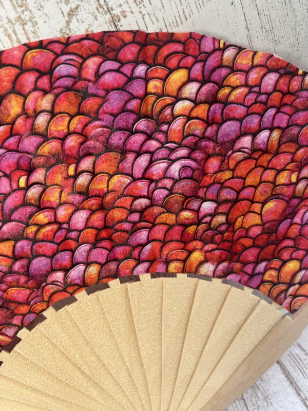 éventail en tissu de créateur