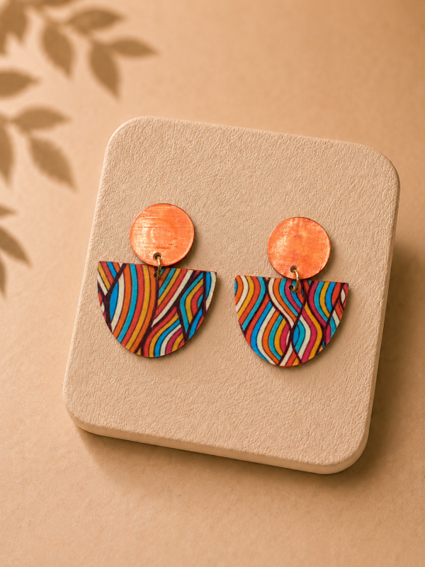 boucles d'oreilles en papier