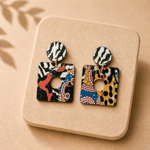 boucles d'oreilles en papier