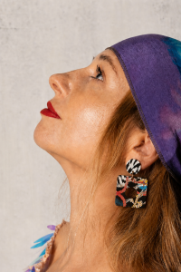 boucles d'oreilles en papier