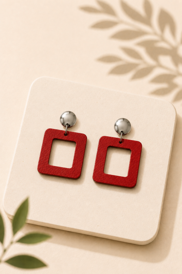 boucles d'oreilles cuir