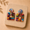 boucles d'oreilles en papier