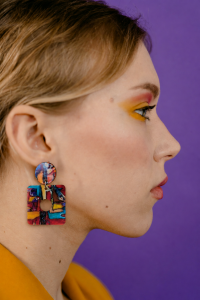 boucles d'oreilles en papier