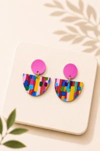 boucles d'oreilles en papier
