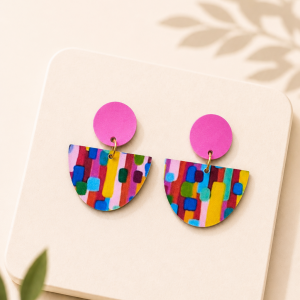 boucles d'oreilles en papier