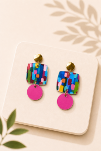 boucles d'oreilles en papier
