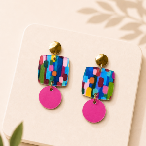 boucles d'oreilles en papier