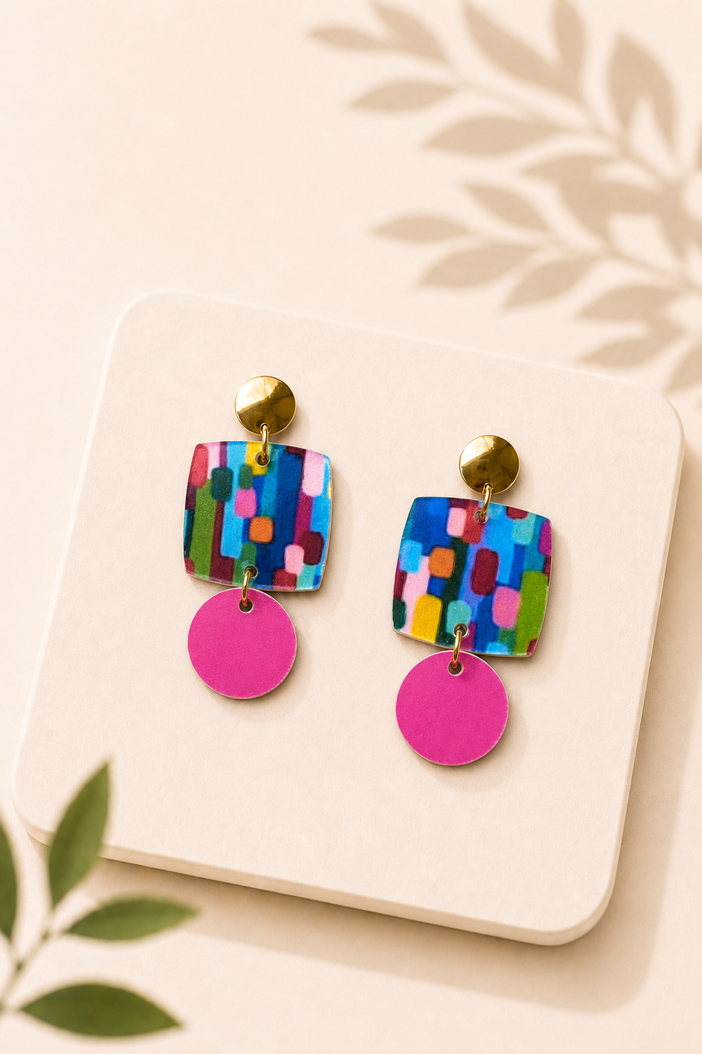 boucles d'oreilles en papier