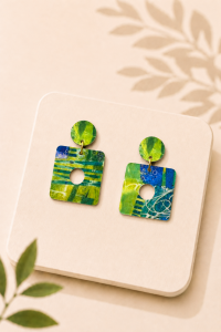 boucles d'oreilles papier