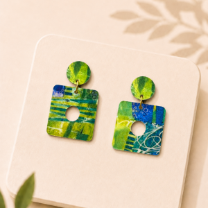 boucles d'oreilles papier