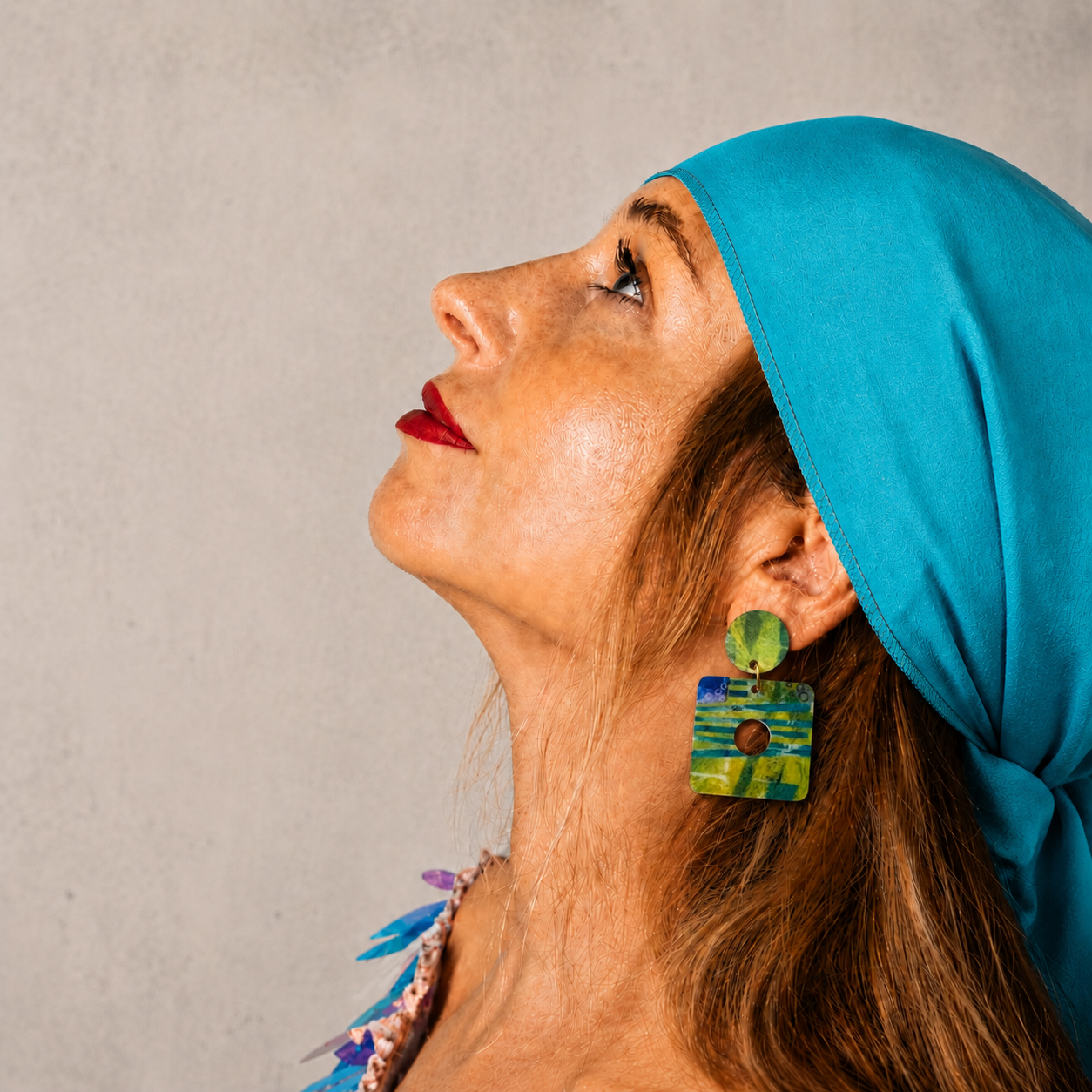 boucles d'oreilles papier