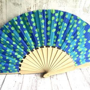 éventail bois et tissu
