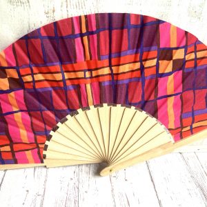 éventail bois et tissu